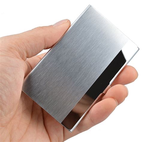 business card holder metal box